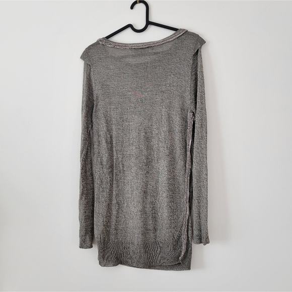 Luisa Cerano Women's Gray Crew Neck Long Sleeve Pullover  Size 8 - Picture 7 of 10